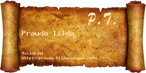Prauda Tilda névjegykártya